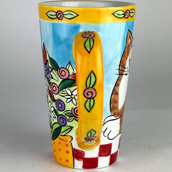 Vibrant Catzilla Tall Cat Mug by Candace Reiter Designs - Picture 3 of 8